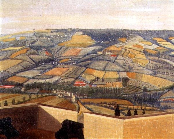 Hatalmas tájkép Rodborough Fortból, 1764 körül (65821 részlet) alkotó: English School