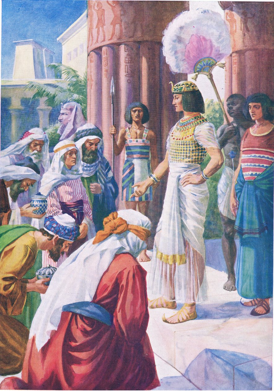 Joseph és testvérei a Thomas Nelson által kiadott Biblia Képeskönyvből, 1950 körül alkotó: English School