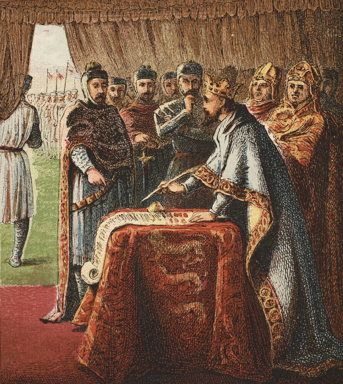 János király és Magna Carta, kocsma. 1890 alkotó: English School