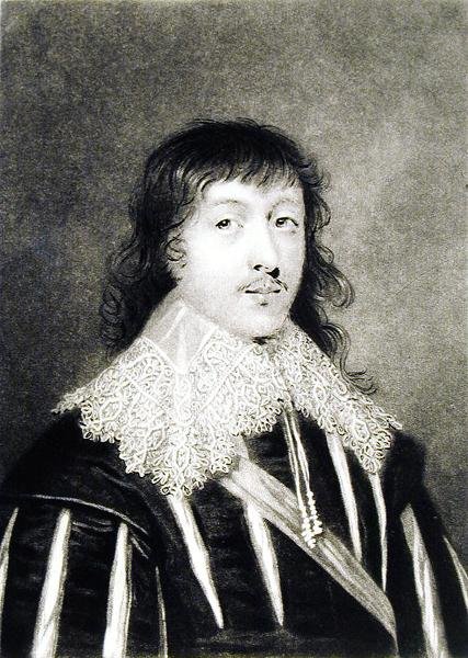 Lucius, Falkland vikomt (kb. 1610-43) illusztrációja a Brit történelemben kiemelkedő karakterek portréiból, Richard Earlom (1743-1822) és Charles Turner (kb. 1773-1857) metszetéből (mezzotint) (bw) alkotó: English School