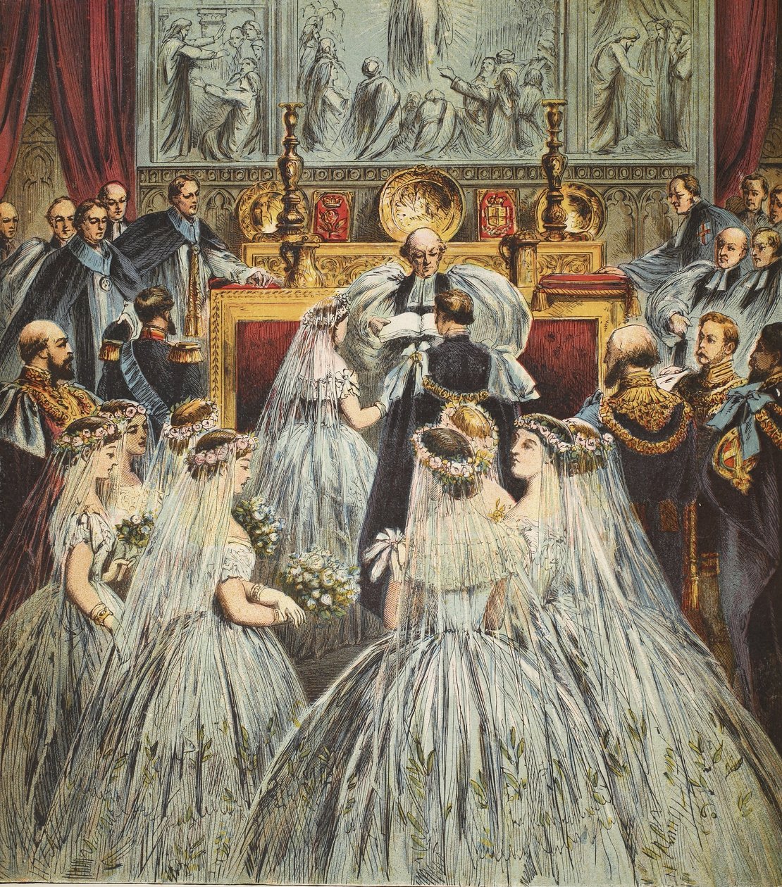 Walesi herceg és Alexandra házassága, 1863, pub. 1890 (színes litográfia) alkotó: English School