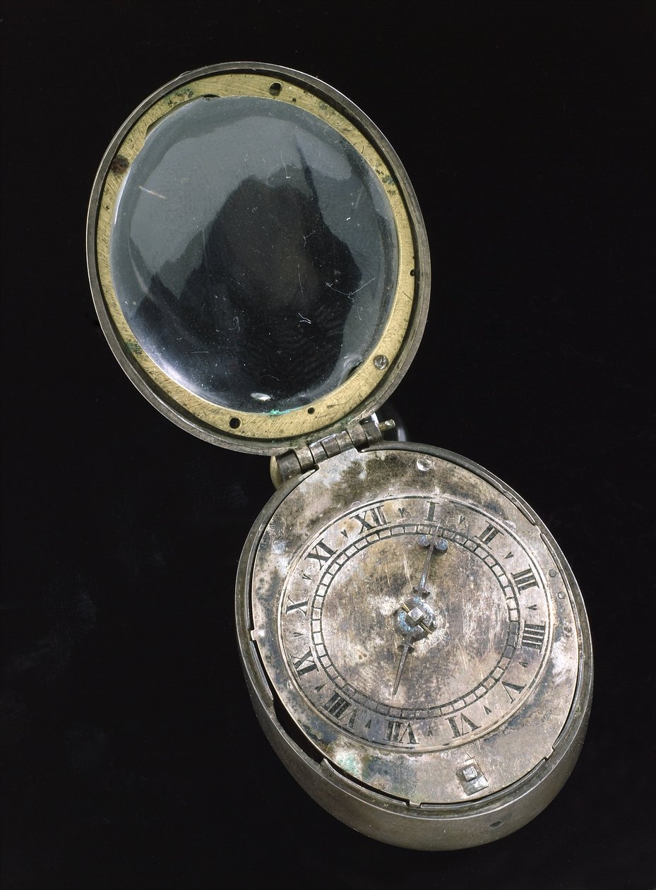 Ovális puritán óra, 1650 körül (ezüst) (lásd még: 259584) alkotó: English School