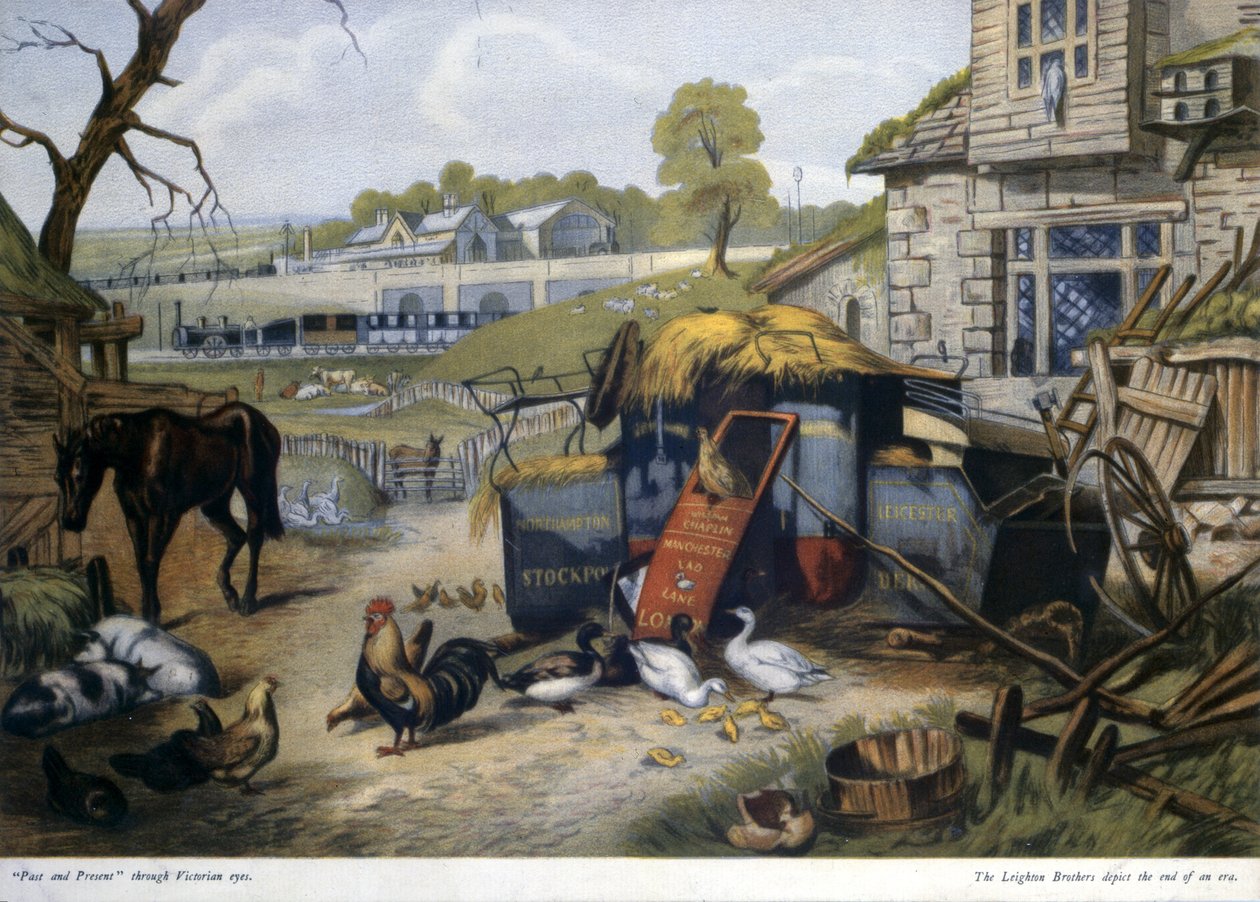 Múlt és jelen viktoriánus szemmel, nyomtatta a Leighton Brothers, 1850 alkotó: English School