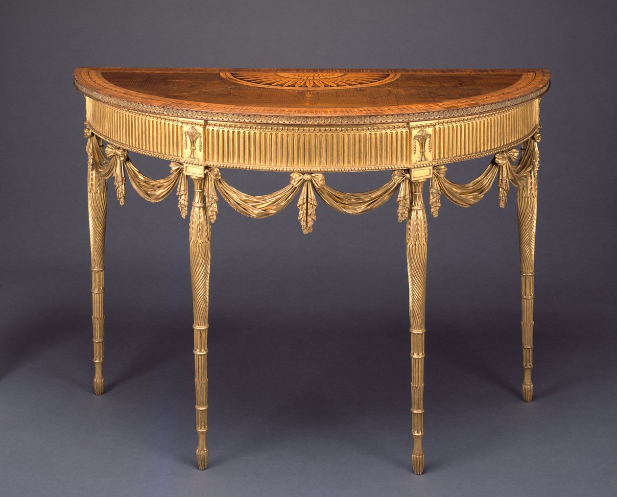 Pier Table, 1770 körül (keményfa, rózsafa és aranyozott fa) alkotó: English School
