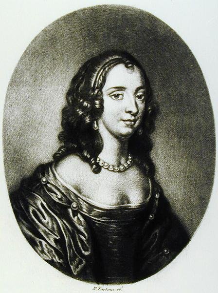 Anne Clarges, Albemarle hercegnő portréja, amelyet Richard Earlom (1743-1822) metszett a Brit történelem illusztris szereplőiből (mezzotinta) alkotó: English School