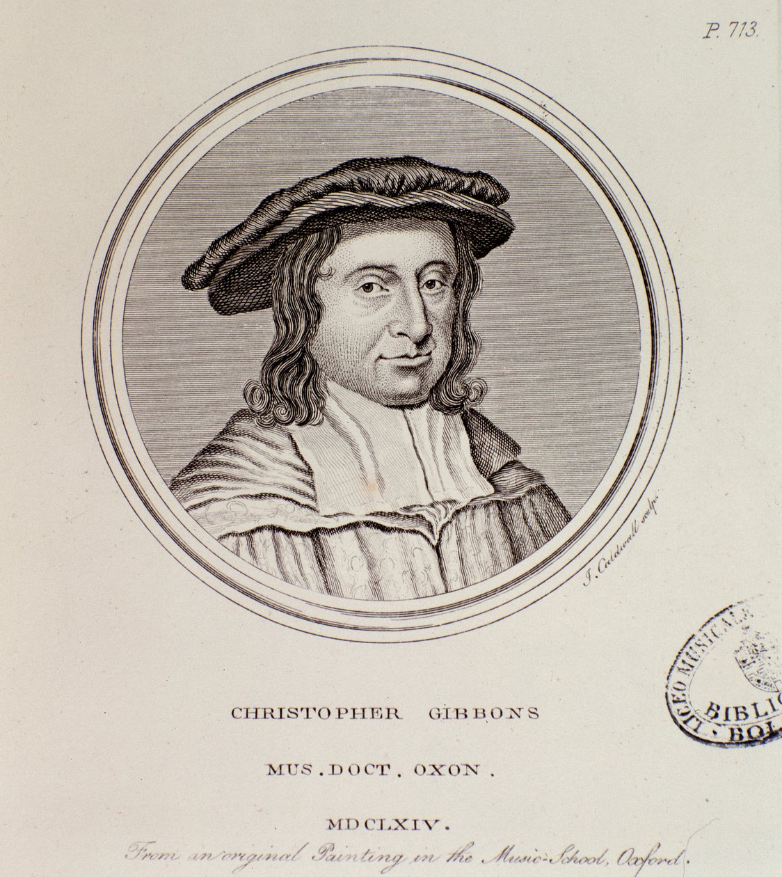 Christopher Gibbons (1615-1676) brit zeneszerző portréja alkotó: English School