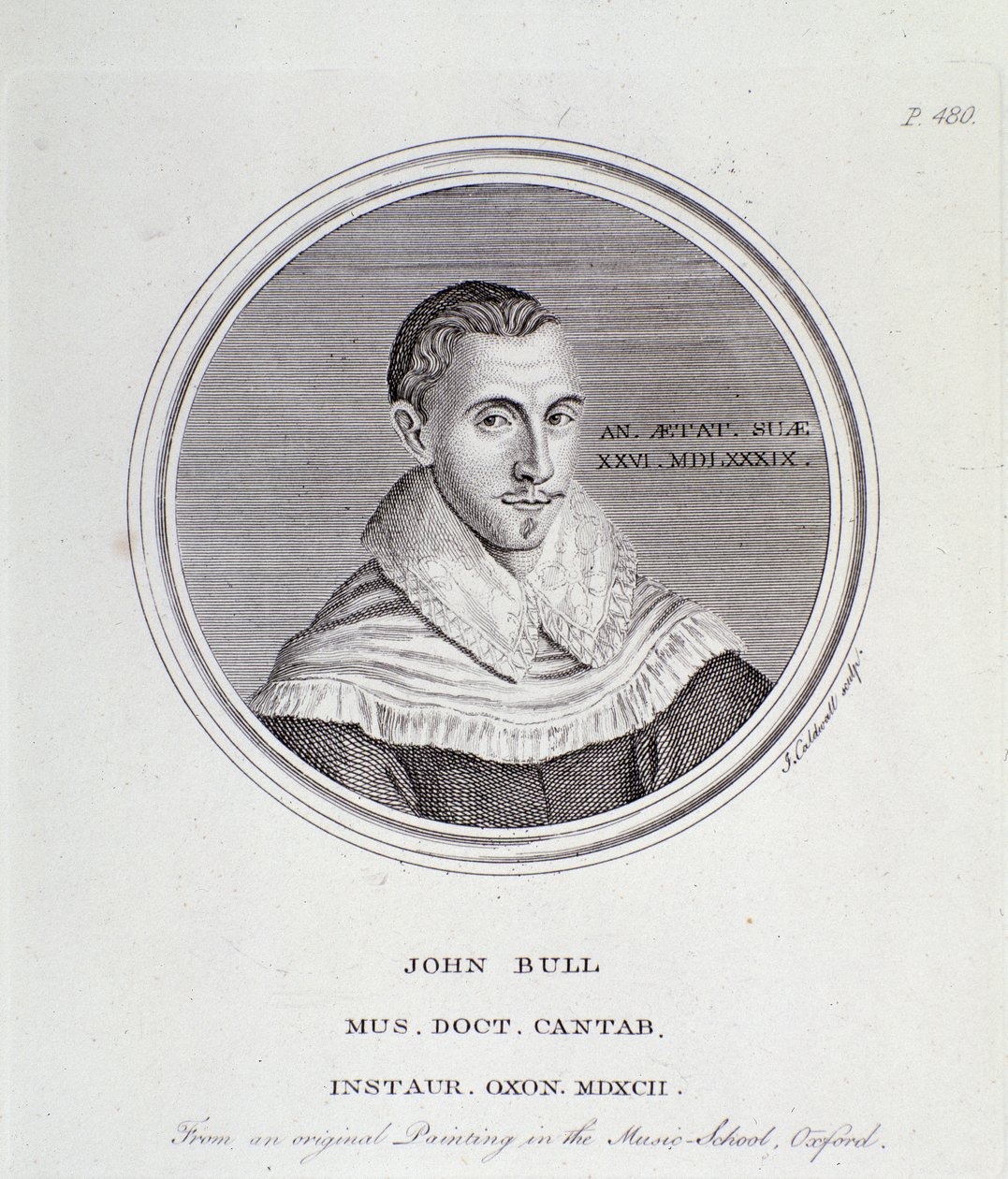 John Bull (1562-1628) angol zeneszerző portréja alkotó: English School