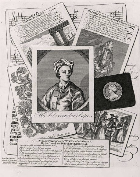 Szatíra Pápa Sándor (1688-1744) műveiről alkotó: English School