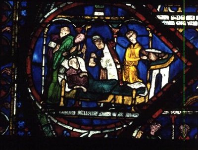 Jelenet Becket Szent Tamás életéből, Szentháromság kápolna ablakai, 1220 körül. alkotó: English School