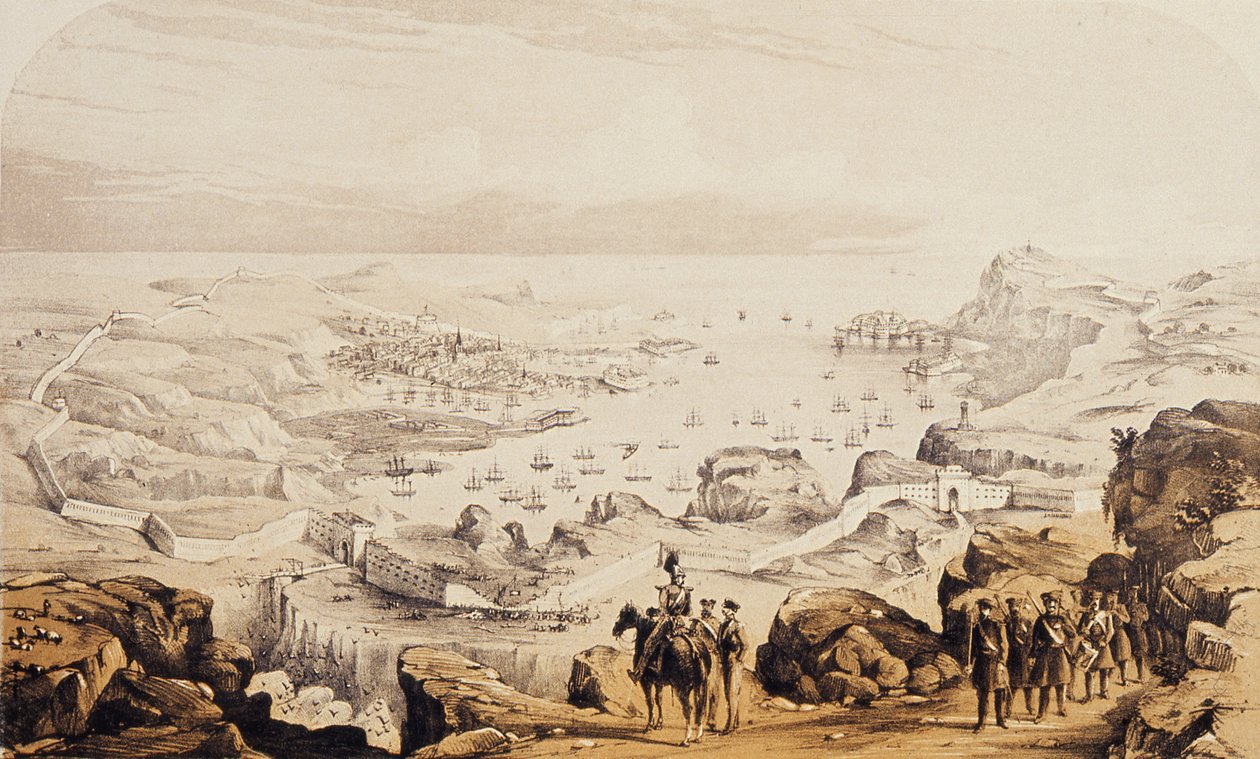 Sebastopol és a jelenleg folyamatban lévő erődítmények, 1854 alkotó: English School