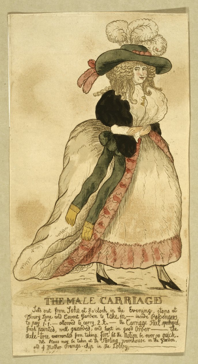 A férfikocsi, kocsma. N. Moore, London, 1787. március 25. (kézzel színezett metszet) alkotó: English School