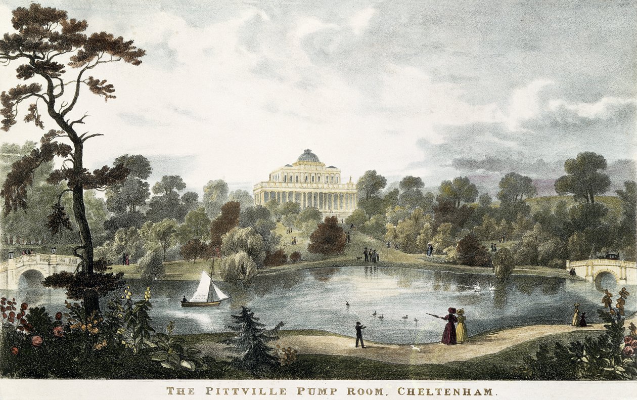 The Pittville Pump Room, Cheltenham, 1835 körül alkotó: English School