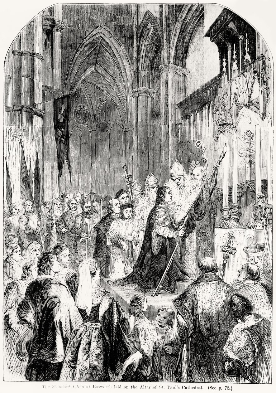 A Bosworth-ben készült etalont 1486-ban a Szent Pál-székesegyház oltárán helyezték el alkotó: English School