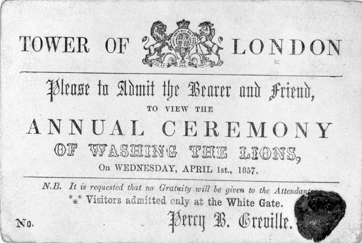 Tower of London jegy, 1857 alkotó: English School
