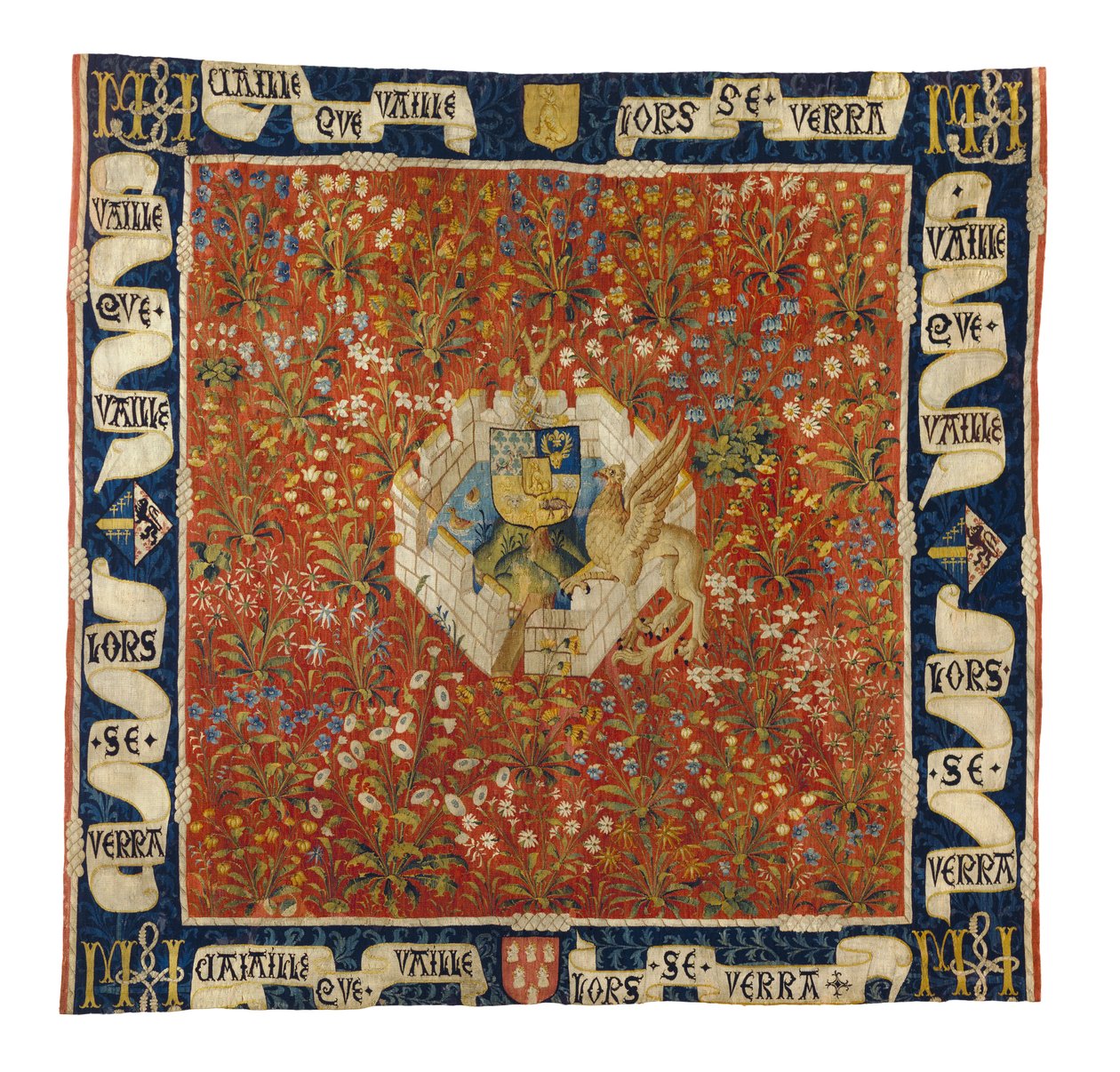 Millefleurs gobelin, 1520 körül (gyapjú és selyem) alkotó: Flemish School