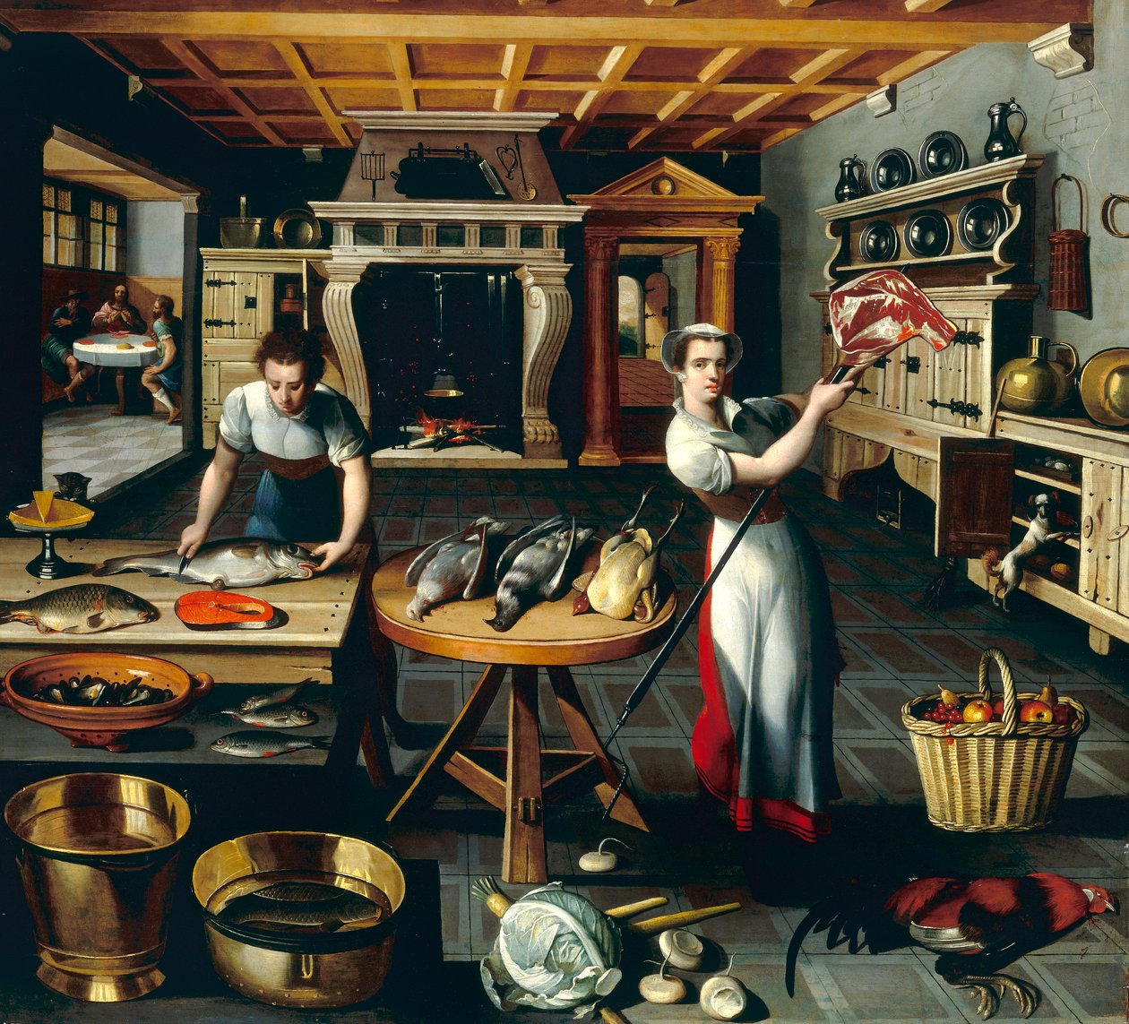 Két nő a konyhában alkotó: Flemish School