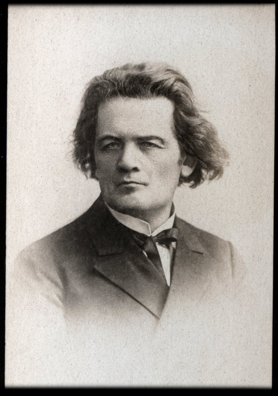 Anton Rubinstein (1829-1894) orosz zongoraművész, zeneszerző és karmester portréja. alkotó: French Photographer