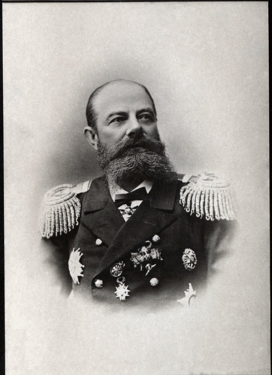 Avellan orosz admirális és az orosz mediterrán flotta parancsnokának portréja. alkotó: French Photographer