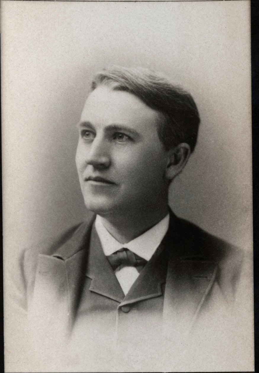 Thomas Edison (1847-1931) amerikai fizikus portréja. alkotó: French Photographer
