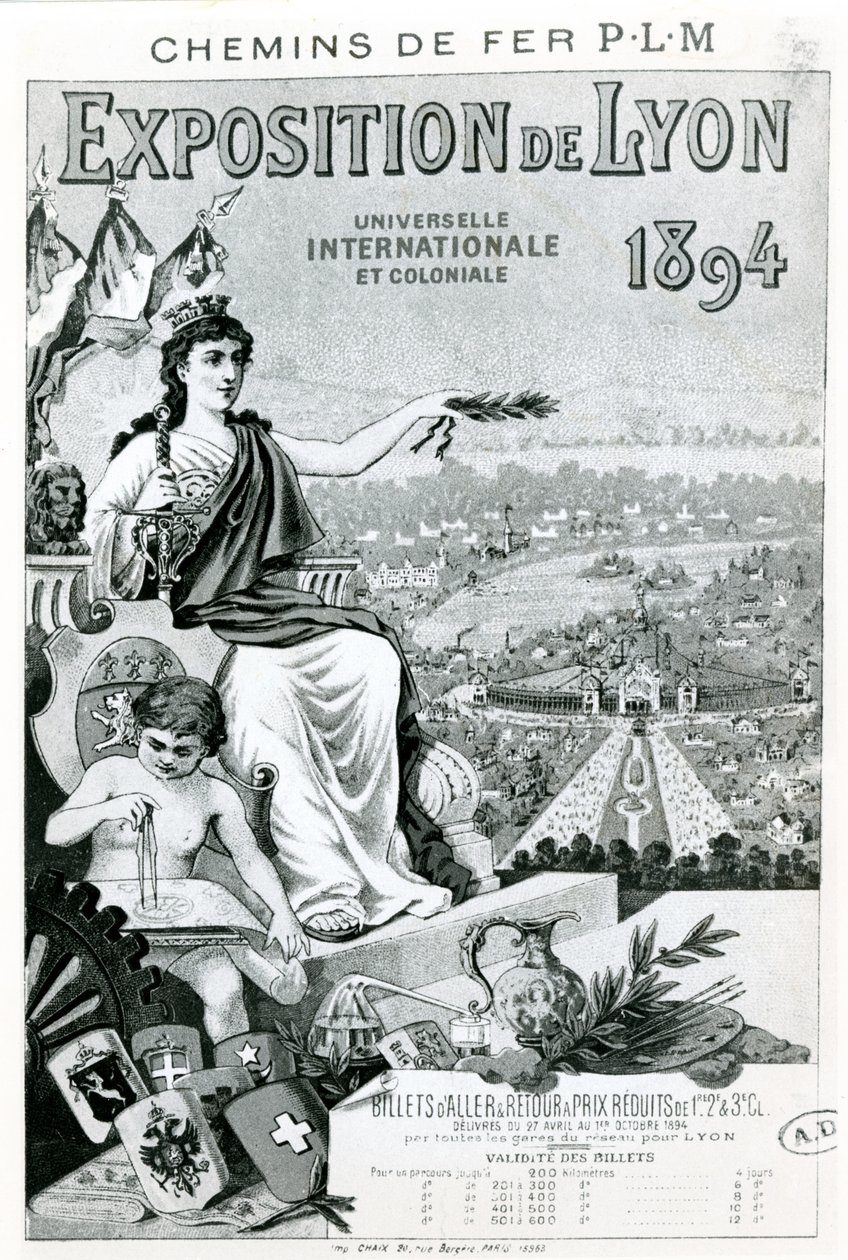 A lyoni kiállítás hirdetése, 1894 alkotó: French School