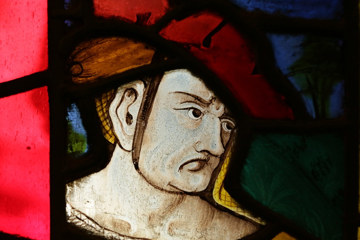 Szemlélő a Saint Sebastian ablakban alkotó: French School