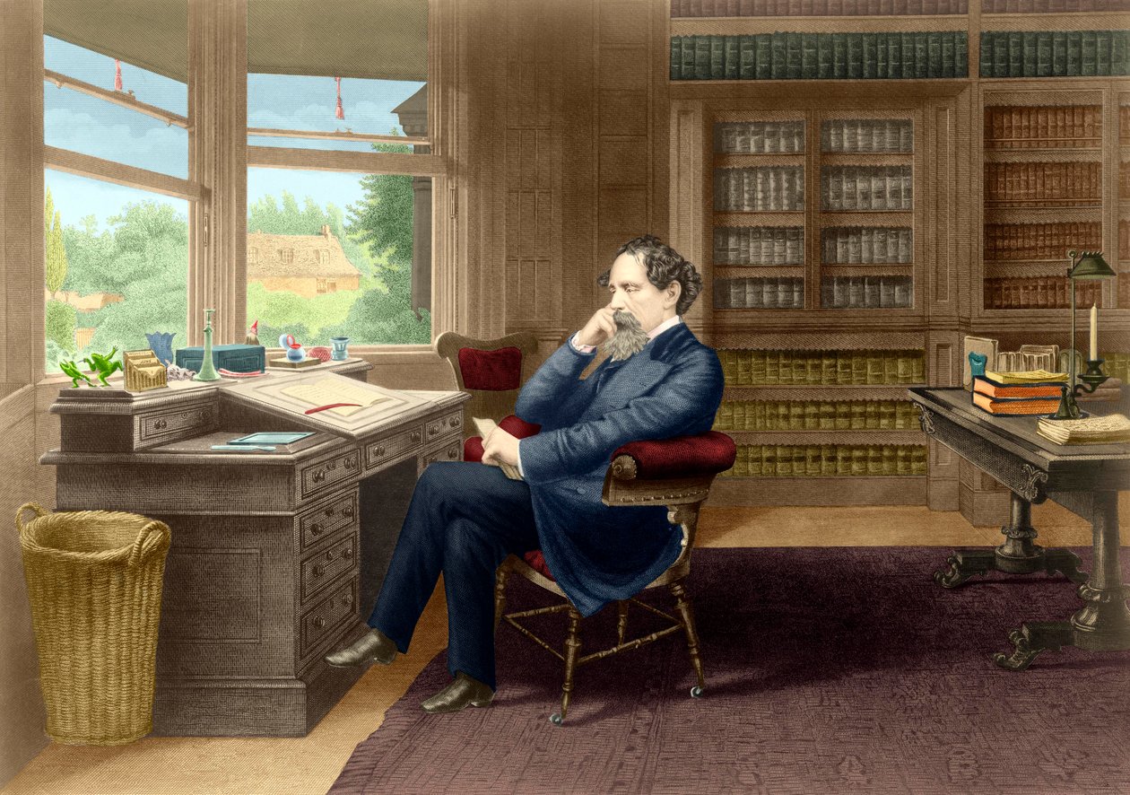 Charles Dickens gadshilli dolgozószobájában, 1865-70 alkotó: French School