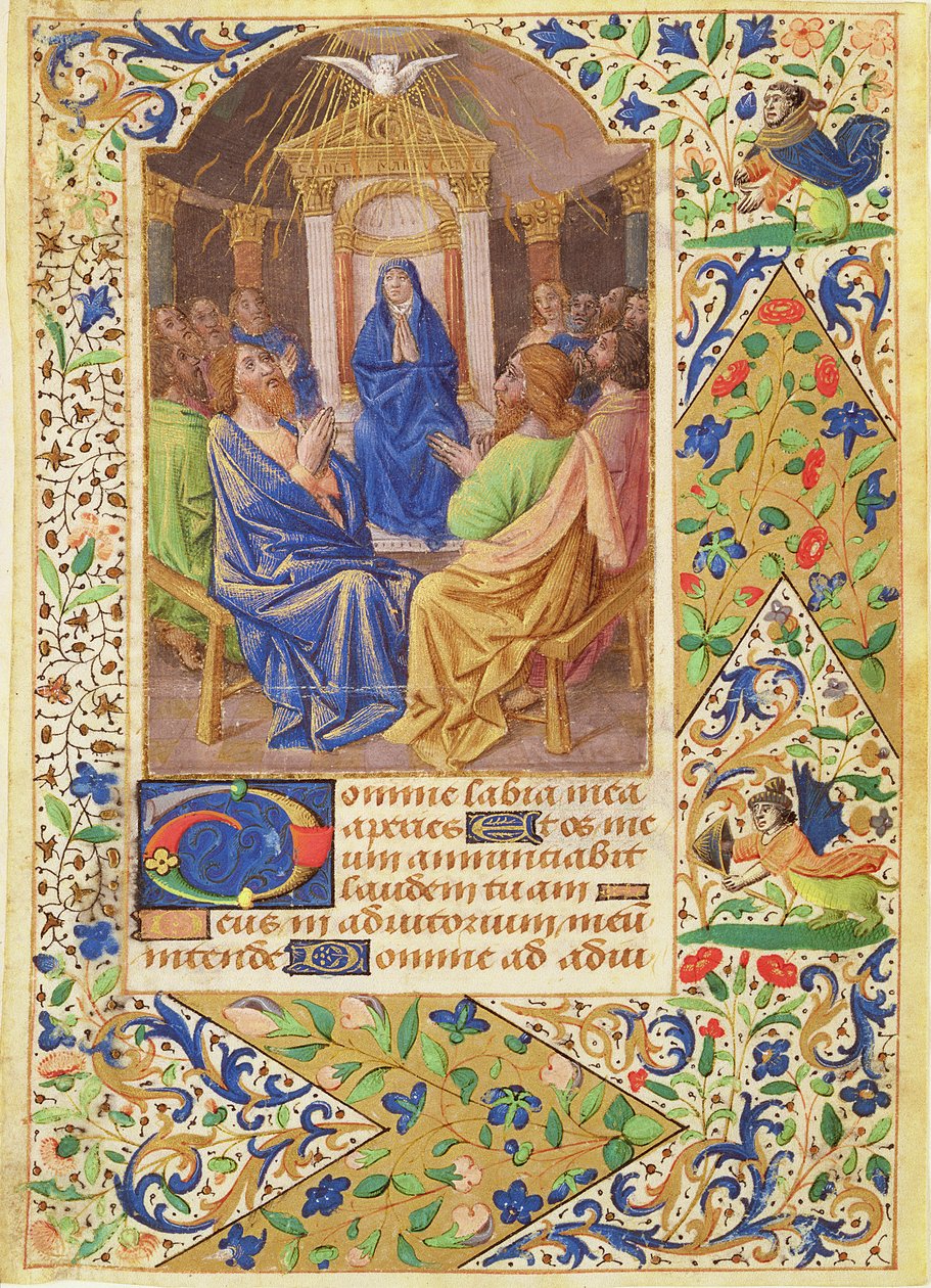 A Szentlélek leszállása (wc on vellum) alkotó: French School