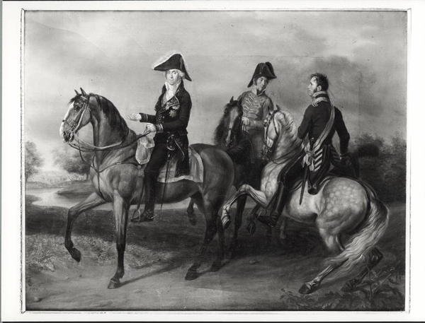 Bassano herceg (1763-1839) lovaglás Lengyelországban, 1809 alkotó: French School