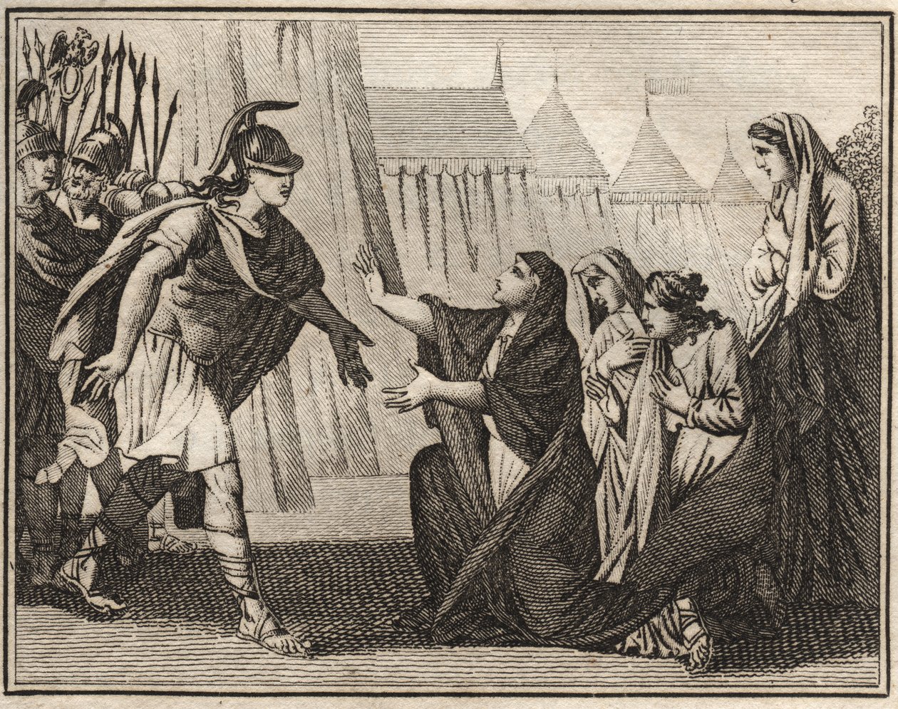 Gaius Marcius (Caius Marcius) Coriolanus és anyja, Veturia (Kr. e. 488). alkotó: French School