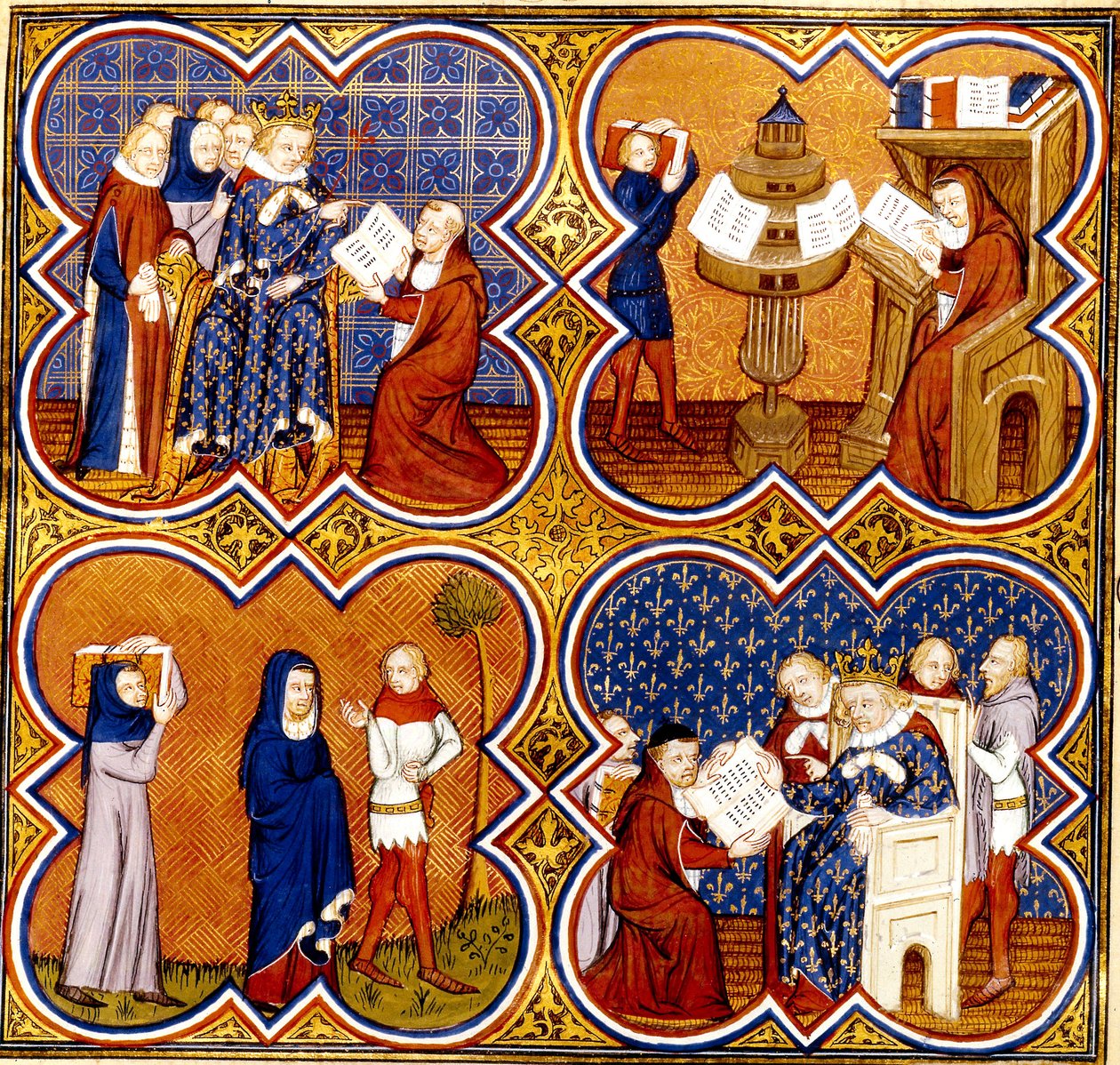 Illusztráció: Arisztotelész fordítása, 1380-90 alkotó: French School