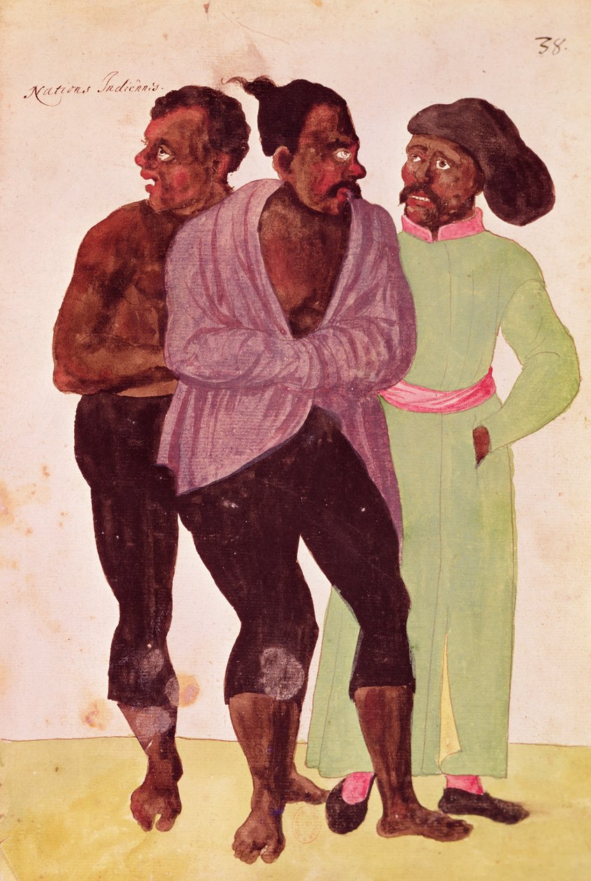 Indiai nemzetek, 1567 (wc és grafit papíron) alkotó: French School