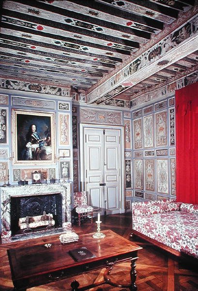 A Viole család címerével festett hálószoba belseje, 1633 alkotó: French School