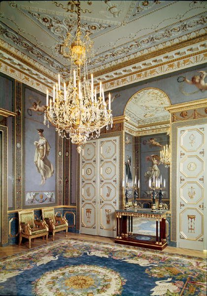A Salon de Musique belső tere Hortense de Beauharnais lakásában (1783-1837) 1803-10 alkotó: French School