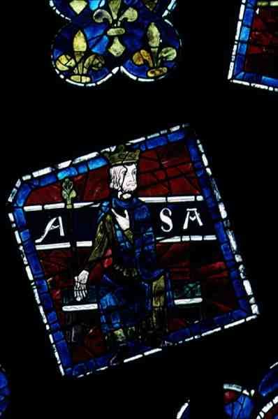 Asa király, részlet az északi rózsaablakból, 1223 körül alkotó: French School
