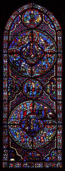 Lándzsás ablak az Új Szövetséget ábrázolja (lásd 222516) alkotó: French School