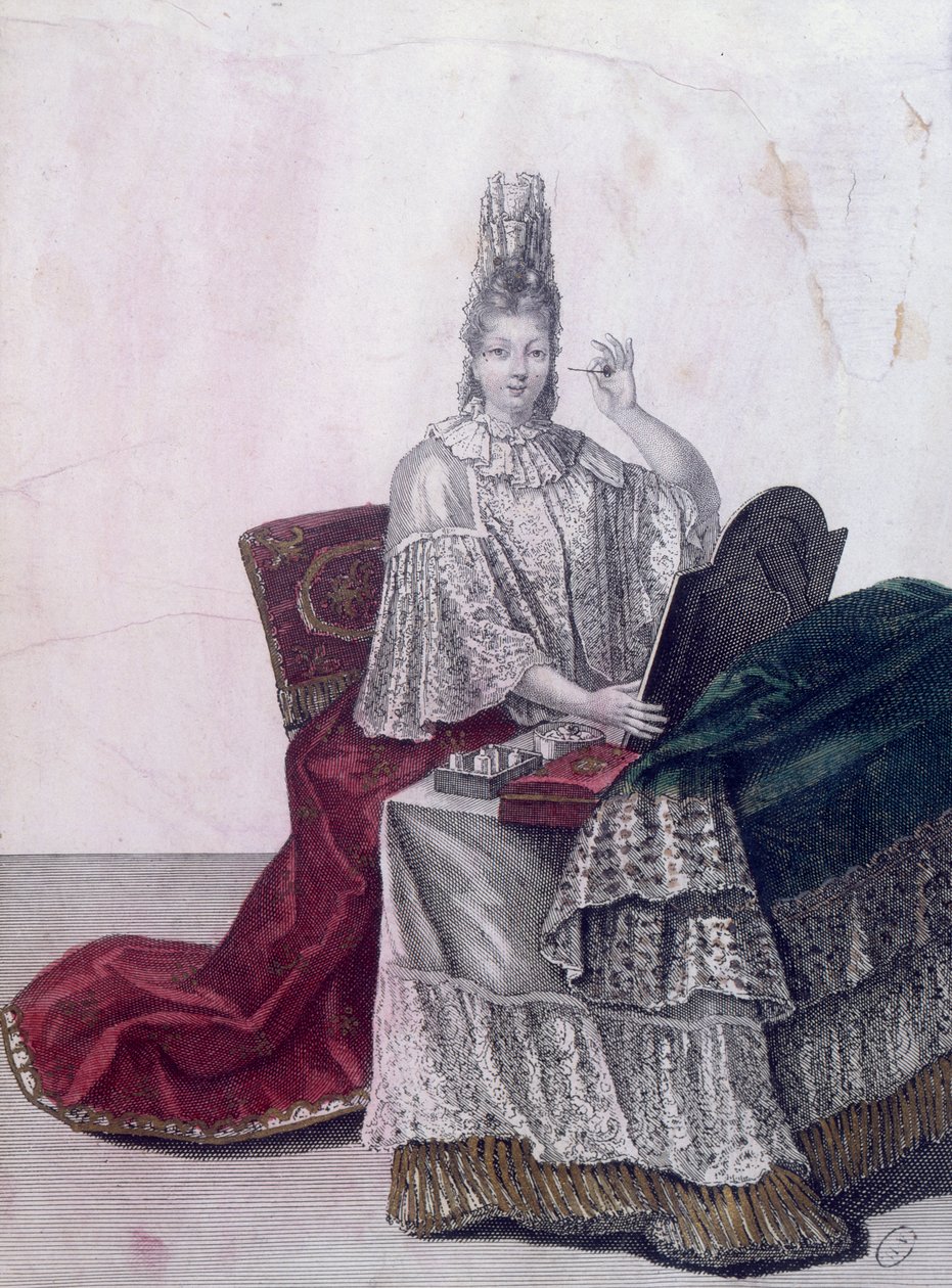Dangeau marquise asszony a WC-jében, 1694 alkotó: French School