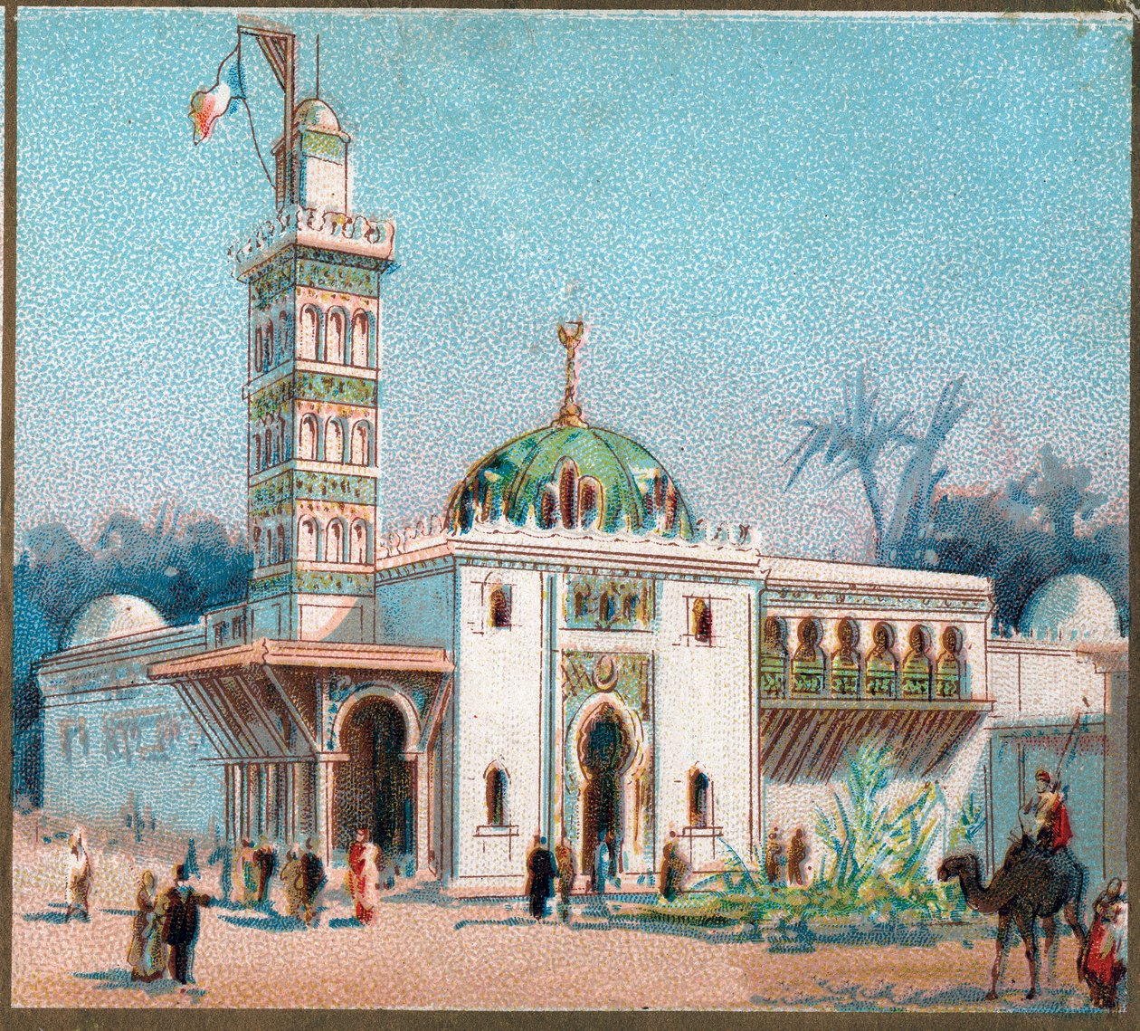 Párizs. 1889. évi egyetemes kiállítás: Az arab mecset. alkotó: French School