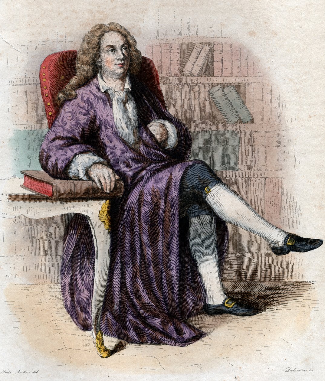 Jean Baptiste Rousseau (1670-1741) francia költő portréja. alkotó: French School
