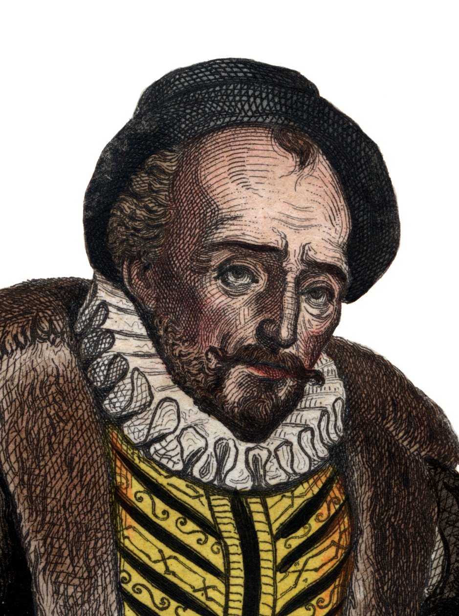Lord Michel Eyquem de Montaigne (1533-1592) francia író portréja. alkotó: French School