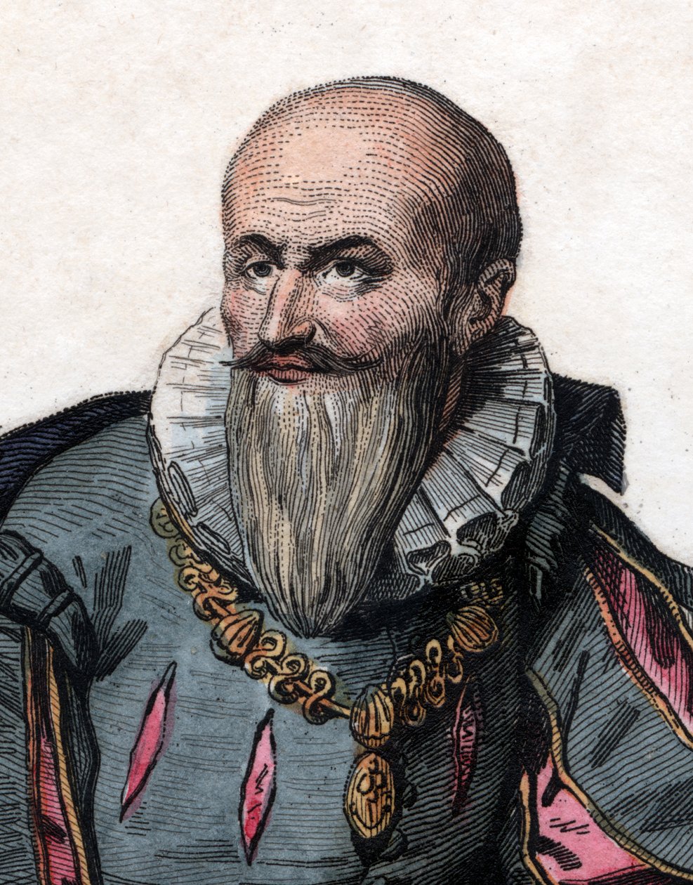 Maximilien de Bethune, Sully herceg (1559-1641), francia katona és miniszter portréja. alkotó: French School
