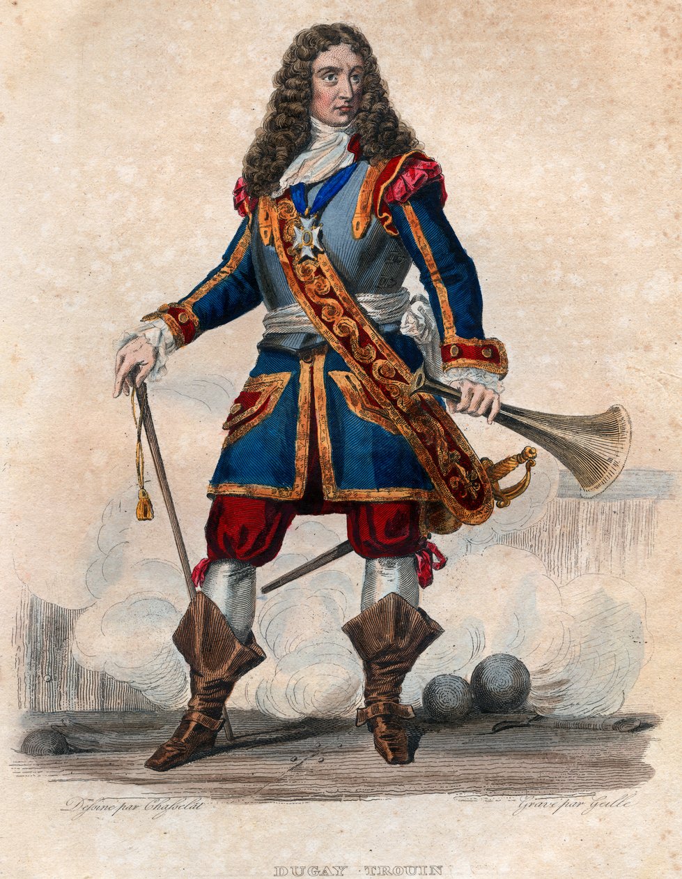 Rene Duguay Trouin (Rene Trouin du Gue néven) (1673-1736), francia korszár portréja. alkotó: French School