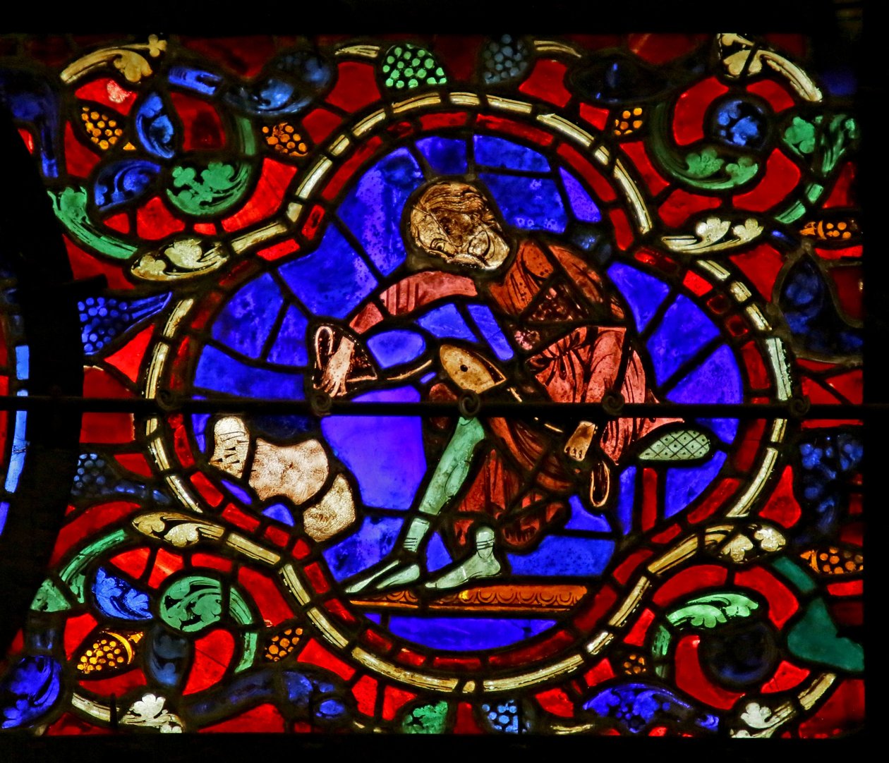Jelenet Szent Márton életéből, Chartres-i katedrális alkotó: French School