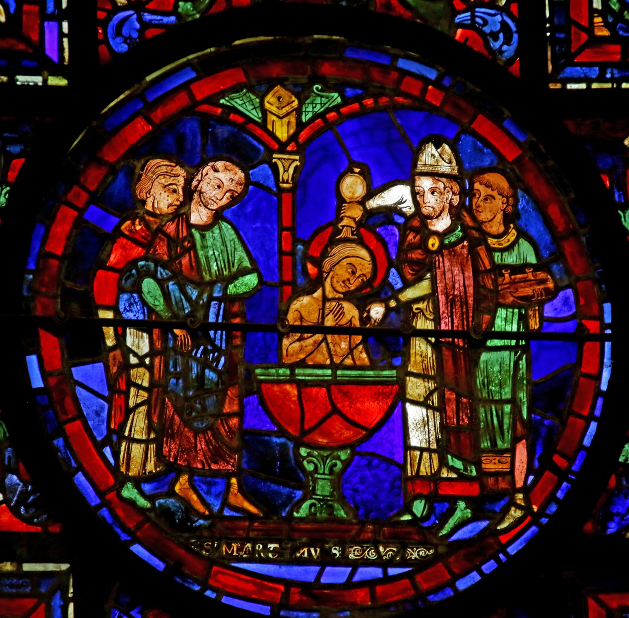 Jelenet Szent Márton életéből, Chartres-i katedrális alkotó: French School