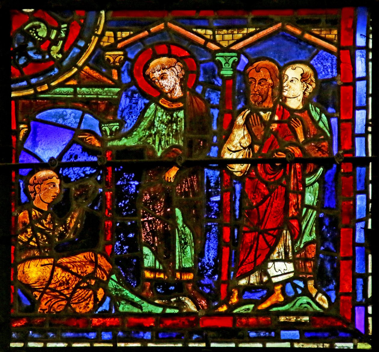 Jelenet Szent Márton életéből, Chartres-i katedrális alkotó: French School