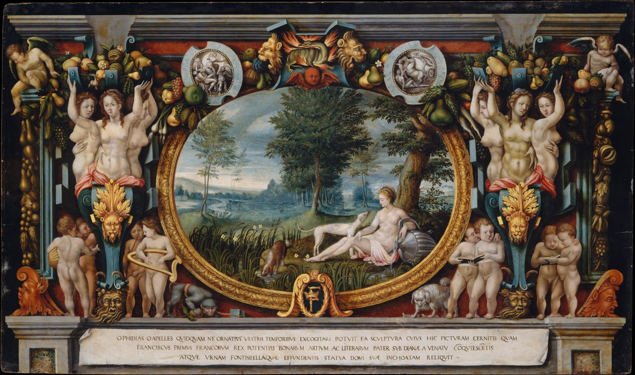 A fontainebleau-i nimfa, 1575-99 körül alkotó: French School