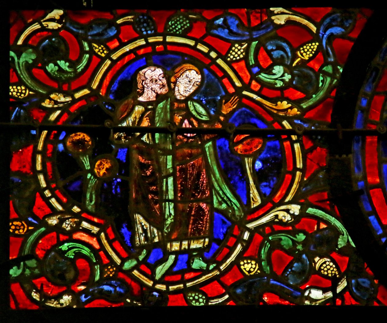 Felszentelés megtekintése, jelenet Szent Márton életéből, Chartres-i katedrális alkotó: French School