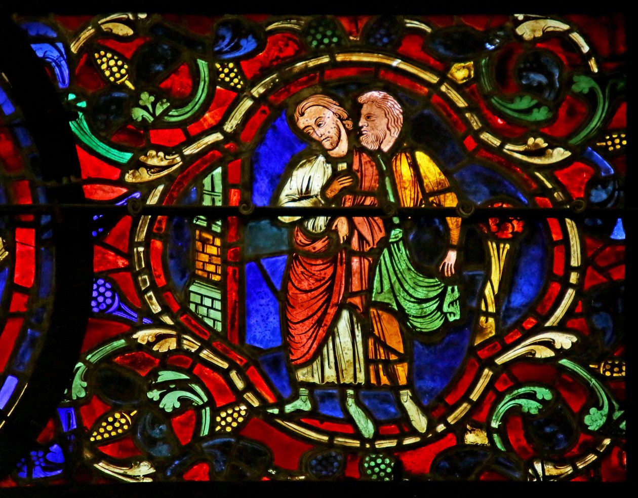 Felszentelés megtekintése, jelenet Szent Márton életéből, Chartres-i katedrális alkotó: French School