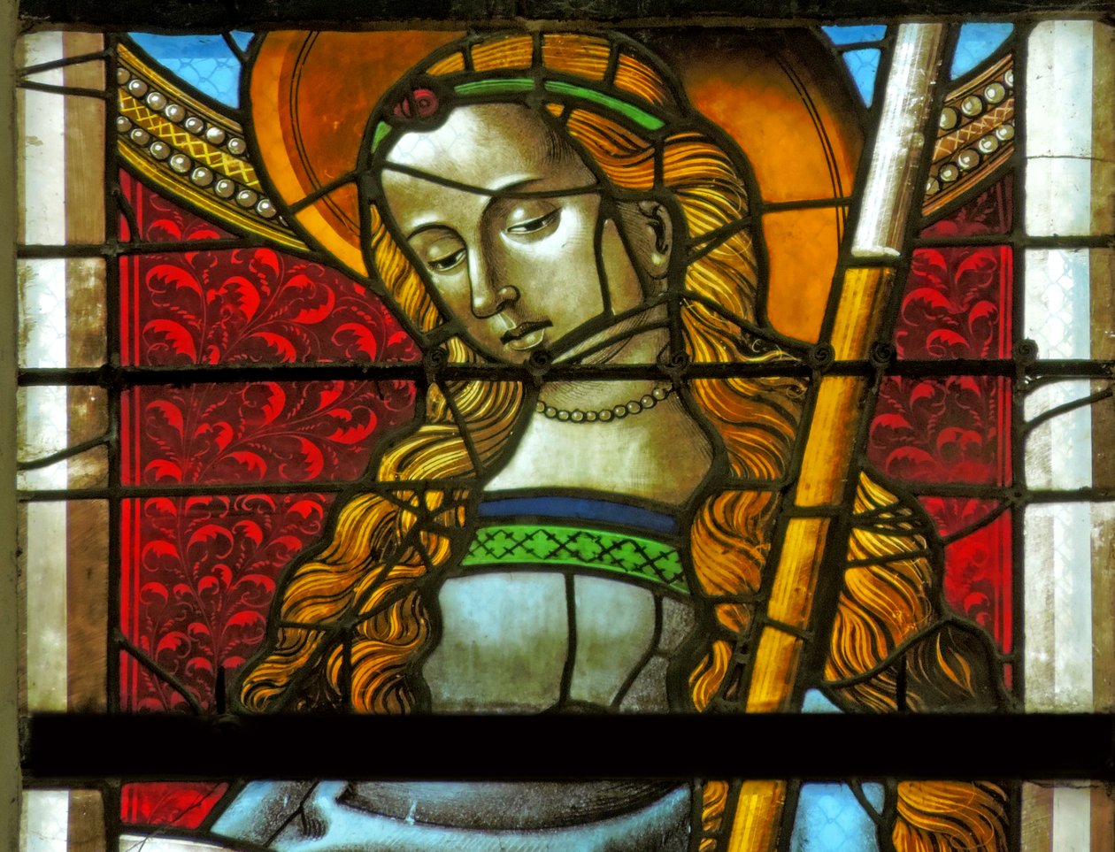 Saint Geneviève-et ábrázoló ablak alkotó: French School