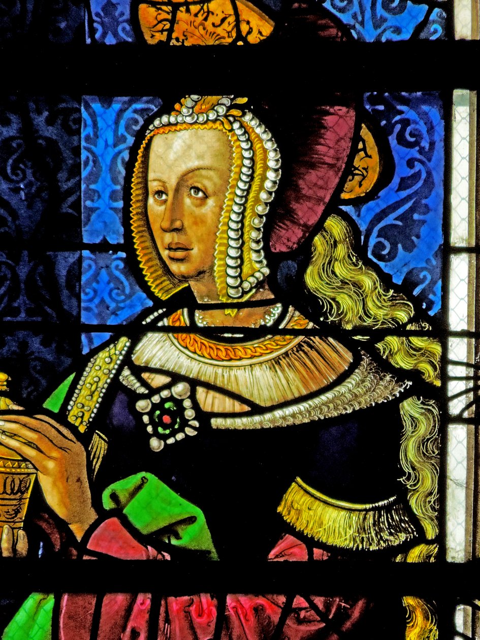 Szent Mária Magdolnát ábrázoló ablak alkotó: French School