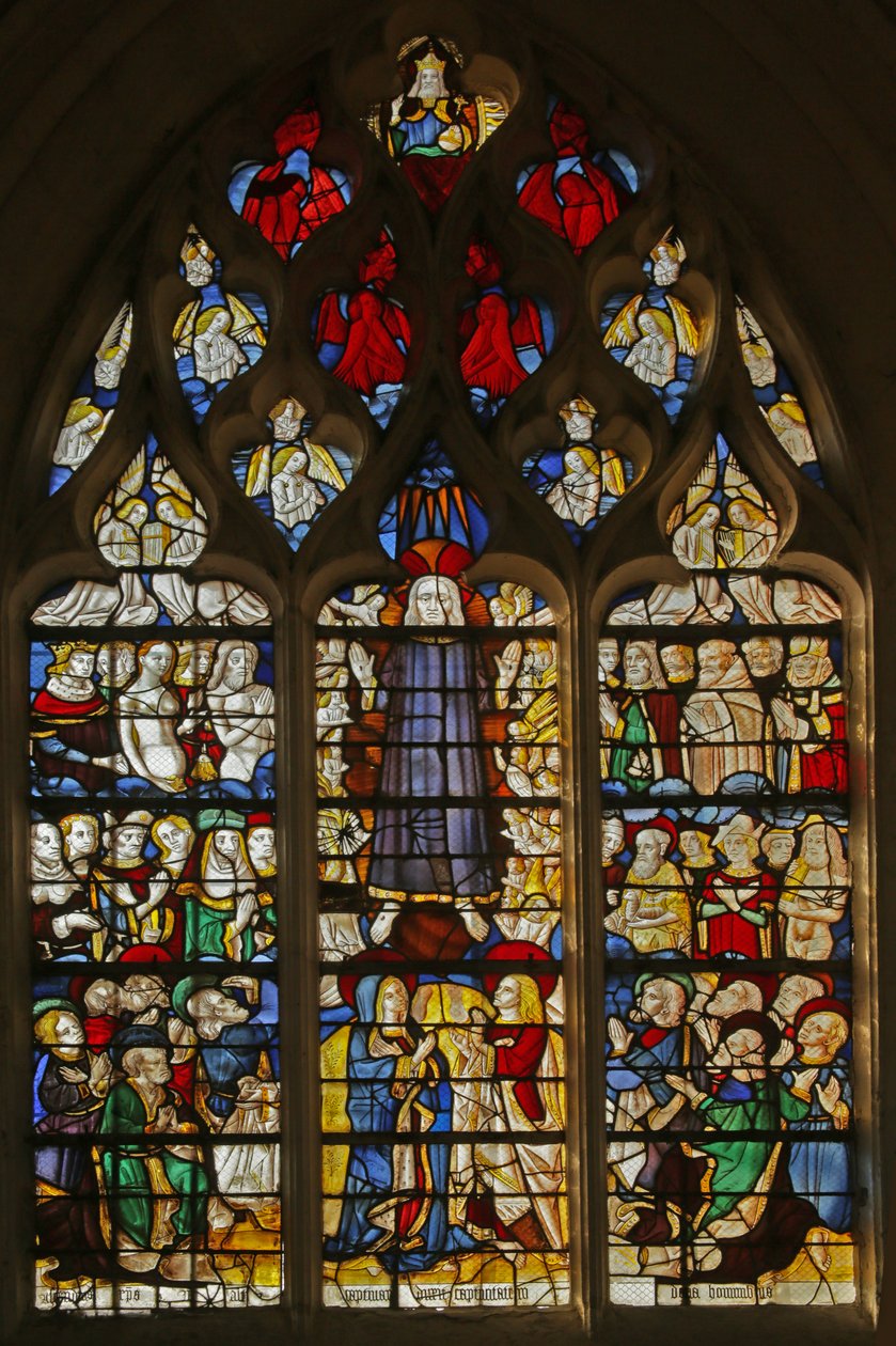 Krisztus második eljövetelét ábrázoló ablak, 1470 alkotó: French School